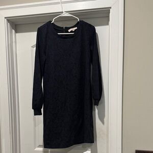 LOFT Navy Long Sleeve Dress